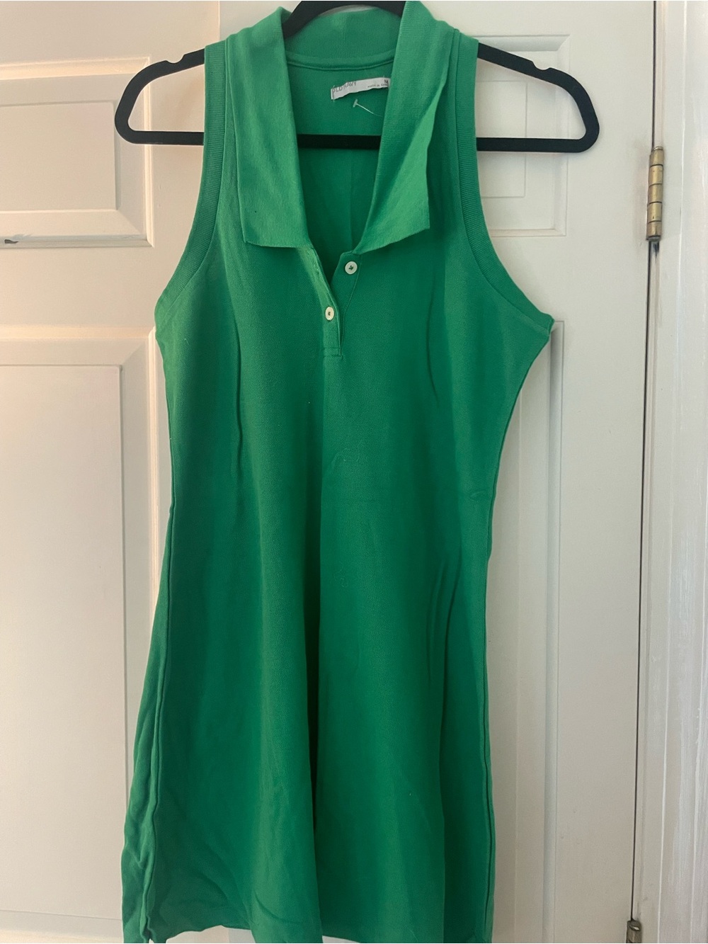 Old Navy Bright Green Ribbed Polo Dress